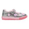 Picture of Lelli Kelly Taylor Beaded Butterfly Mary Jane With Faux Fur - Metallic Grey Glitter