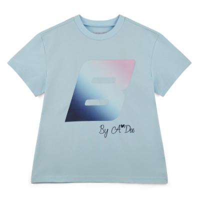 Picture of Bonini by A* Dee Dynamic Oversized Logo T-shirt - Sky Blue