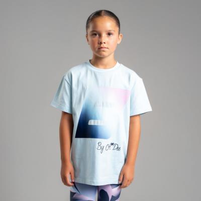 Picture of Bonini by A* Dee Dynamic Oversized Logo T-shirt - Sky Blue