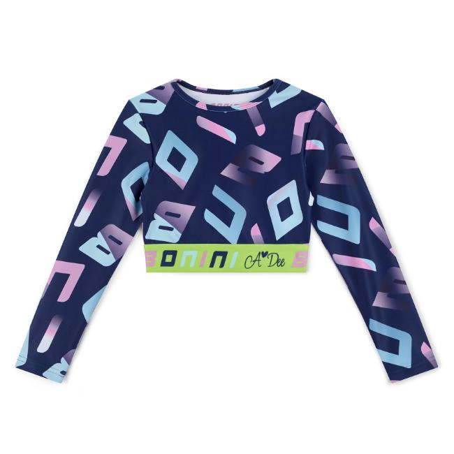 Picture of Bonini by A* Dee Power Long Sleeve Sports Top - Blue Navy