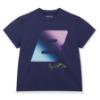 Picture of Bonini by A* Dee Dynamic Oversized Logo T-shirt - Blue Navy