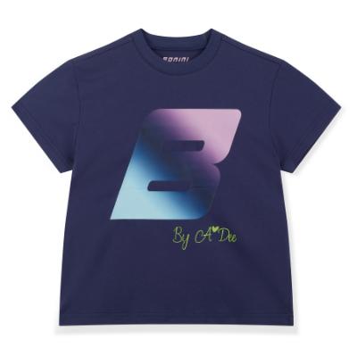 Picture of Bonini by A* Dee Dynamic Oversized Logo T-shirt - Blue Navy