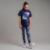 Picture of Bonini by A* Dee Dynamic Oversized Logo T-shirt - Blue Navy