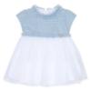 Picture of Deolinda Chic Girls Tweed Dress With Tulle Skirt - Blue