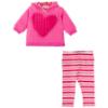 Picture of Agatha Ruiz De La Prada Winter Collection Girls Heart Dress & Leggings Set X 2 - Fuchsia Pink