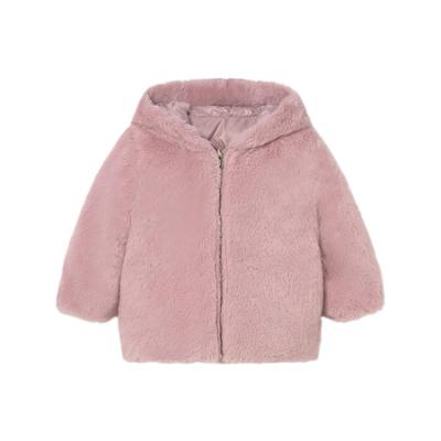 Picture of Mayoral Toddler Girls Winter Reversible Faux Fur Jacket - Quartz Pink