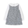 Picture of Mayoral Girls Winter Combined Blouse Pinafore - Ivory Navy Blue