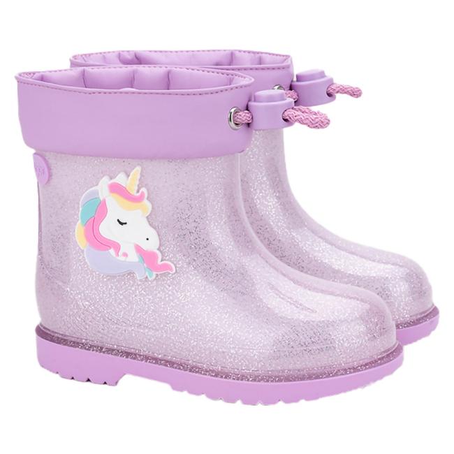 Picture of Igor Bimbi Unicorn Glitter Ankle Rain Boot - Lilac