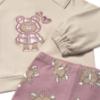 Picture of Mayoral Toddler Girls Winter Teddy Legging Set X 2 - Beige Dark Pink