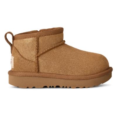 Picture of UGG Toddler Classic Ultra Mini Dazzle Boot Inside Zip - Chestnut