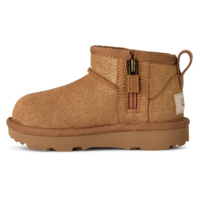 Picture of UGG Toddler Classic Ultra Mini Dazzle Boot Inside Zip - Chestnut