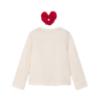Picture of Mayoral Girls Winter Bow Heart Top & Scrunchie Set X 2 - Ivory Red