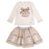 Picture of Giorgio Bambini Girls Carousel Top & Skirt Set X 2 - Ivory Beige