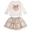 Picture of Giorgio Bambini Girls Carousel Top & Skirt Set X 2 - Ivory Beige