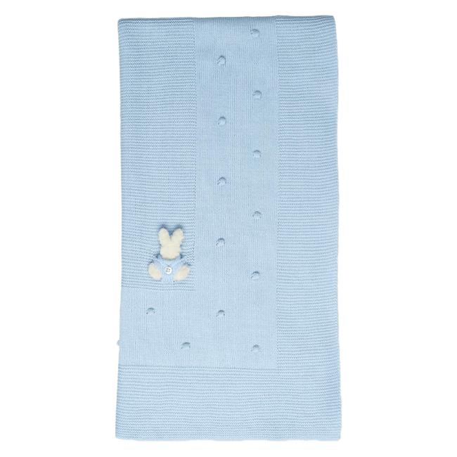 Picture of Mac Ilusion Baby Knitted Collection Boxed Rabbit Baby Shawl - Cloud Blue