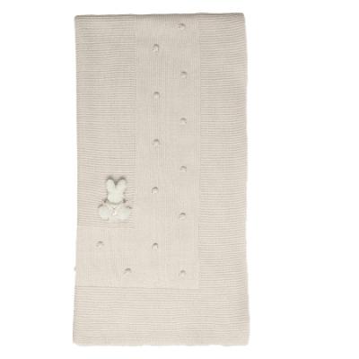 Picture of Mac Ilusion Baby Knitted Collection Boxed Rabbit Baby Shawl - Cream Cream
