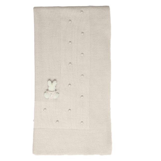 Picture of Mac Ilusion Baby Knitted Collection Boxed Rabbit Baby Shawl - Cream Cream