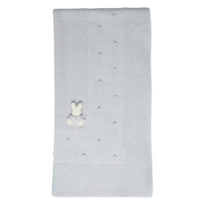 Picture of Mac Ilusion Baby Knitted Collection Boxed Rabbit Baby Shawl - Moonlight Grey