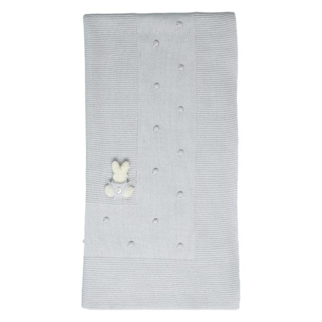 Picture of Mac Ilusion Baby Knitted Collection Boxed Rabbit Baby Shawl - Moonlight Grey