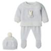 Picture of Mac Ilusion Baby Knitted Collection Rabbit Sweater Leggings Hat Set X 3 - Moonlight Grey