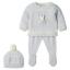 Picture of Mac Ilusion Baby Knitted Collection Rabbit Sweater Leggings Hat Set X 3 - Moonlight Grey