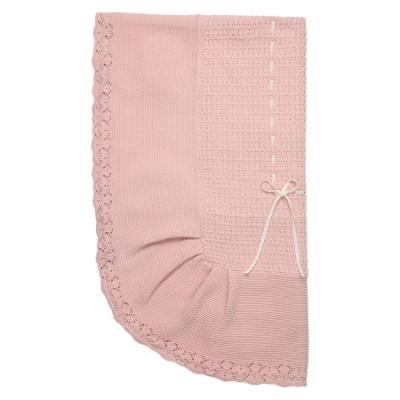 Picture of Mac Ilusion Baby Knitted Collection Boxed  Shawl With Ruffle - Vintage Pink