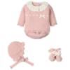 Picture of Mac Ilusion Baby Knitted Collection Sweater Bottoms Hat Booties Set X 4 - Ivory Vintage Pink