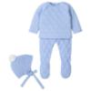 Picture of Mac Ilusion Baby Knitted Collection Sweater Leggings Hat Set X 3 - Sky Blue