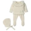 Picture of Mac Ilusion Baby Knitted Collection Girls Sweater Bottoms Bonnet Set X 3 - Ivory Gold