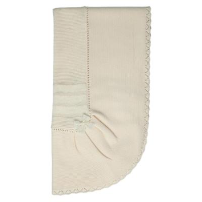 Picture of Mac Ilusion Baby Knitted Collection Boxed Shawl With Ruffle - Ivory Gold