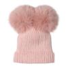 Picture of Mac Ilusion Baby Knitted Collection Detachable Double Pom Pom Hat - Vintage Pink