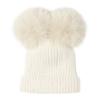 Picture of Mac Ilusion Baby Knitted Collection Detachable Double Pom Pom Hat - Ivory