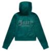Picture of Juicy Couture Girls  Zip Through Diamante Velour Hoodie - Spruced Up Green