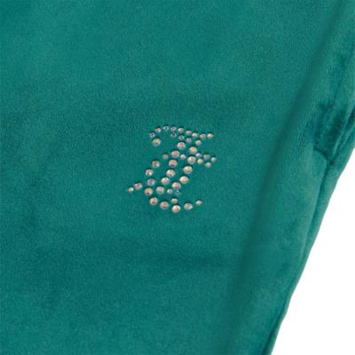 Picture of Juicy Couture Girls Diamante Bootcut Velour Jogger - Spruced Up Green