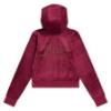 Picture of Juicy Couture Girls  Zip Through Diamante Velour Hoodie - Red Plum