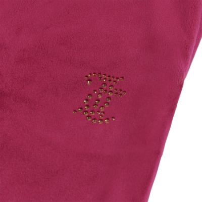 Picture of Juicy Couture Girls Diamante Bootcut Velour Jogger - Red Plum