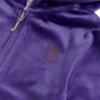 Picture of Juicy Couture Girls  Zip Through Diamante Velour Hoodie - Deep Blue