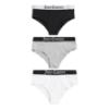 Picture of Juicy Couture Girls X 3 Pairs Hipster Briefs - Black Grey White