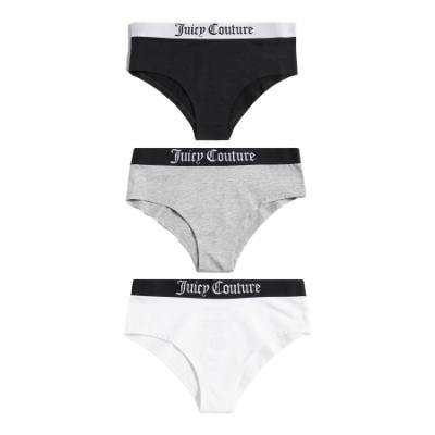 Picture of Juicy Couture Girls X 3 Pairs Hipster Briefs - Black Grey White