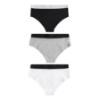 Picture of Juicy Couture Girls X 3 Pairs Hipster Briefs - Black Grey White