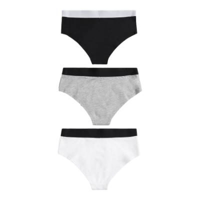 Picture of Juicy Couture Girls X 3 Pairs Hipster Briefs - Black Grey White