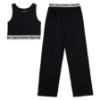 Picture of Juicy Couture Girls Lounge Crop Vest & Wide Leg Set - Black