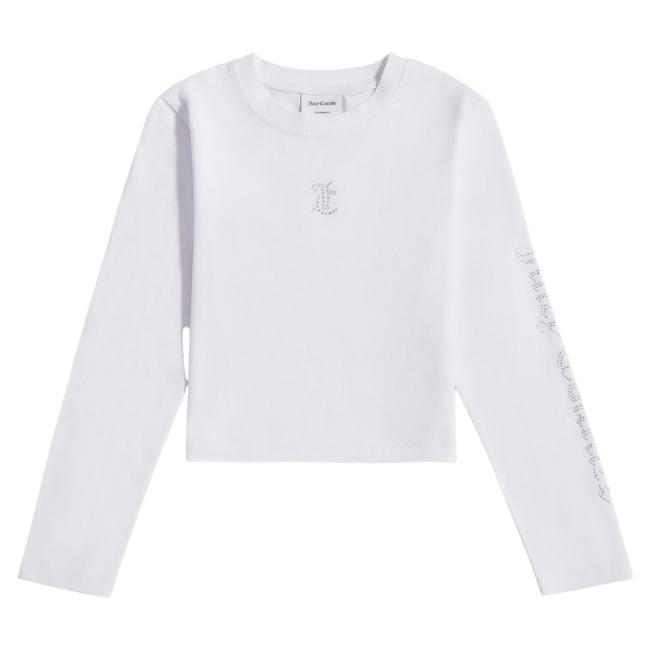 Picture of Juicy Couture Girls Diamante Arm Tee - White