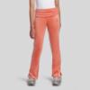 Picture of Juicy Couture Girls Diamante Logo Fold Over Velour Joggers - Burnt Siena
