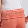Picture of Juicy Couture Girls Diamante Logo Fold Over Velour Joggers - Burnt Siena