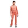 Picture of Juicy Couture Girls Arch Zip Through Diamante Velour Hoodie - Burnt Siena