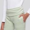 Picture of Juicy Couture Girls Diamante Logo Fold Over Velour Joggers - Frosty Green