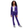 Picture of Juicy Couture Girls  Zip Through Diamante Velour Hoodie - Deep Blue