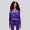 Picture of Juicy Couture Girls  Zip Through Diamante Velour Hoodie - Deep Blue