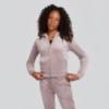 Picture of Juicy Couture Girls  Zip Through Diamante Velour Hoodie - Purple Dove